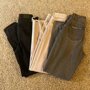 american eagle destructed mom jeans , sz 00 and 0
